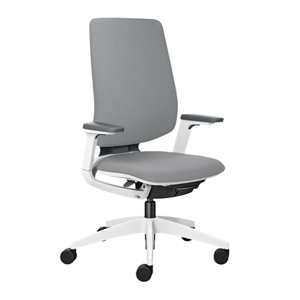 Sedus Bürodrehstuhl se:flex 40-52cm Synchronmechanik Rolle weich gebremst (für Hartboden) Kunststoff hellgrau