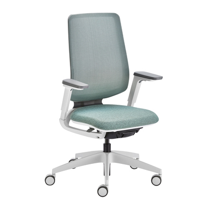 Sedus Bürodrehstuhl se:flex 40-52cm Synchronmechanik Rolle weich gebremst (für Hartboden) Kunststoff grün