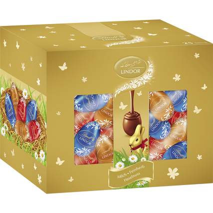 Lindt Pralinen LINDOR Eier Mischung Vollmilch, Feinherb, Noisette 450 g/Pack.