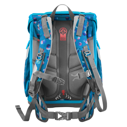 Rückansicht des Step by Step Schulranzen SPACE Dolphin Finja mit verstellbaren Gurten.