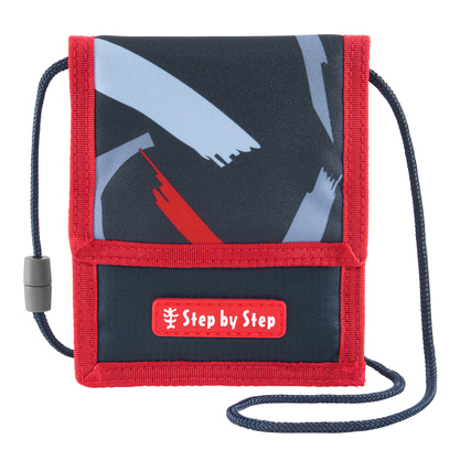 Step by Step Brustbeutel 13,5 x 11 x 15 cm (B x H x T) PET, 100 % recycelt grau/rot Sports Car Mick