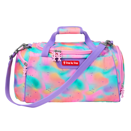 Step by Step Sporttasche 38 x 23 x 20 cm (B x H x T) Reißverschluss Hauptfach, flache Reißverschlusstasche, Wäschefach PET, 100 % recycelt lila Butterfly Luna
