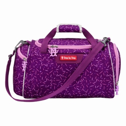 Step by Step Sporttasche 38 x 23 x 20 cm (B x H x T) Reißverschluss Hauptfach, flache Reißverschlusstasche, Wäschefach PET, 100 % recycelt rosa/beere Pretty Unicorn Nuala