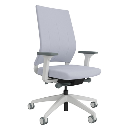 Sedus Bürodrehstuhl Quarterback 2 39-52cm Synchronmechanik Rolle weich gebremst (für Hartboden) Kunststoff hellgrau