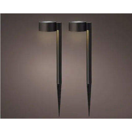 LUMINEO Solarleuchte 11,8 x 47,5 x 8,3 cm (B x H x T) nicht ausziehbar Plastik schwarz