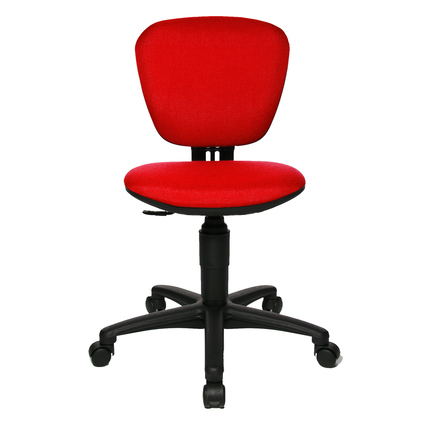 TOPSTAR Kinderdrehstuhl High Kid Rolle hart gebremst (für Teppichboden) Polyamid rot