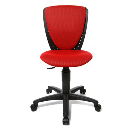 TOPSTAR Kinderdrehstuhl High S`cool® 3 Rolle hart gebremst (für Teppichboden) Polyamid rot