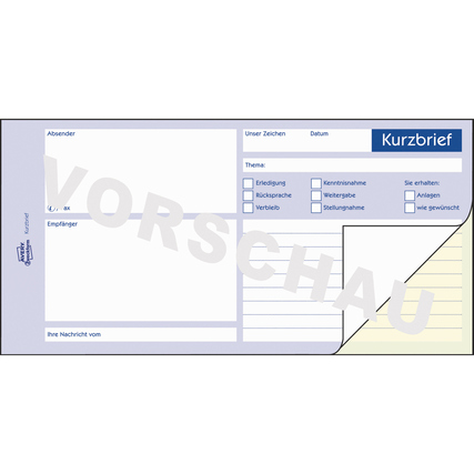 Avery Zweckform Kurzbrief 1741 Produktbild pa_produktabbildung_2 XL
