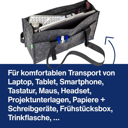 magnetoplan® Aufbewahrungstasche Desk Sharing & Hot Desking anthrazit Produktbild pa_ohnedeko_3 XL