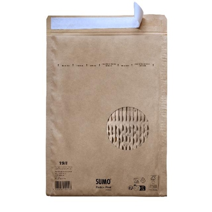 SUMO Papierpolstertasche Pack'n Post nature 19/I mit Haftklebung Papier, 100 % recycelt braun 10 St./Pack.