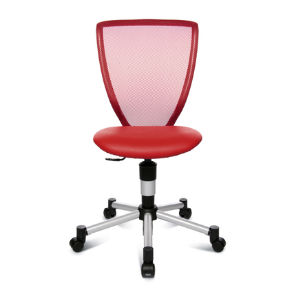 TOPSTAR Kinderdrehstuhl Titan® Junior Rolle hart gebremst (für Teppichboden) Stahl, lackiert rot
