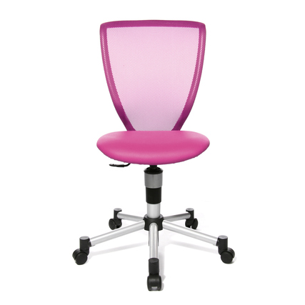 TOPSTAR Kinderdrehstuhl Titan® Junior Rolle hart gebremst (für Teppichboden) Stahl, lackiert pink