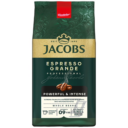 JACOBS Espresso Grande würzig, getreidig ganze Bohne 1.000 g/Pack.