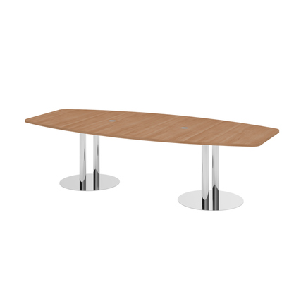 Hammerbacher Konferenztisch KT28C 2.800 x 755 x 1.300 mm (B x H) Spanplatte Farbe der Tischplatte: nussbaum