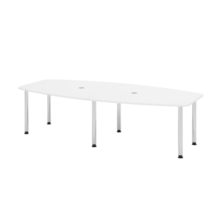 Hammerbacher Konferenztisch KT28C 2.800 x 720-740 x 1.300 mm (B x H x T) Spanplatte Farbe der Tischplatte: weiß