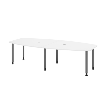 Hammerbacher Konferenztisch KT28C 2.800 x 720-740 x 1.300 mm (B x H x T) Spanplatte Farbe der Tischplatte: weiß