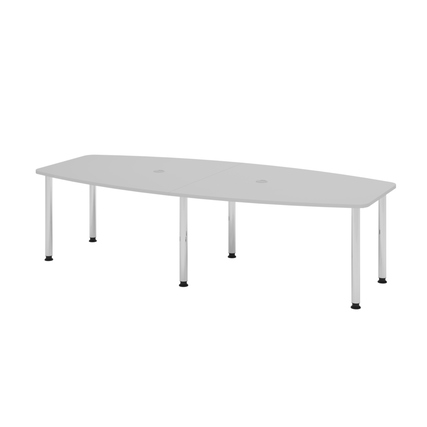 Hammerbacher Konferenztisch KT28C 2.800 x 720-740 x 1.300 mm (B x H x T) Spanplatte Farbe der Tischplatte: grau