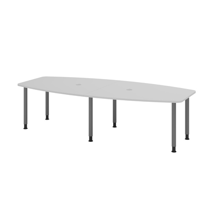 Hammerbacher Konferenztisch KT28C 2.800 x 720-740 x 1.300 mm (B x H x T) Spanplatte Farbe der Tischplatte: grau