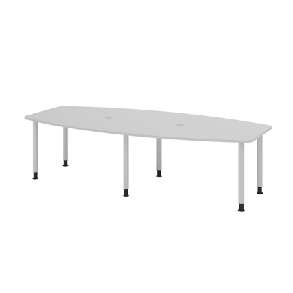 Hammerbacher Konferenztisch KT28C 2.800 x 720-740 x 1.300 mm (B x H x T) Spanplatte Farbe der Tischplatte: grau