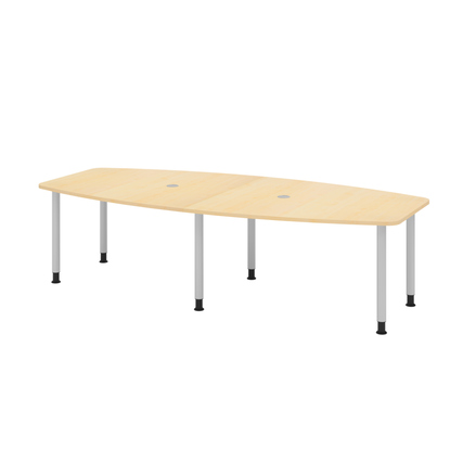 Hammerbacher Konferenztisch KT28C 2.800 x 720-740 x 1.300 mm (B x H x T) Spanplatte Farbe der Tischplatte: ahorn