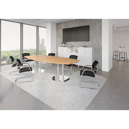 Hammerbacher Konferenztisch KT28C Stahl, verchromt buche Produktbild pa_ohnedeko_1 XL