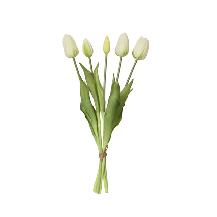 DECORIS Kunstblumenstrauß Tulpen 15 x 40 cm (B x H) Polyethylen weiß