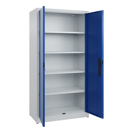 C+P Flügeltürenschrank Acurado 1.000 x 1.950 x 500 mm (B x H x T) enzianblau Produktbild pa_produktabbildung_2 XL
