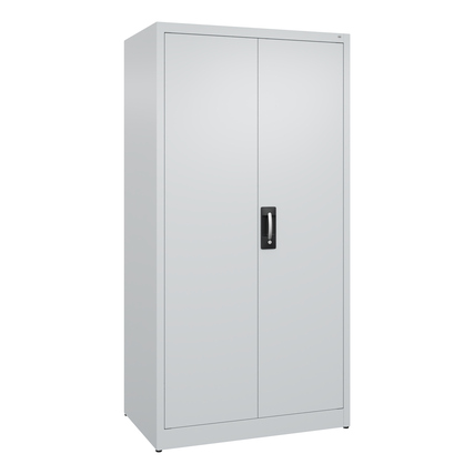 C+P Flügeltürenschrank Acurado 1.000 x 1.950 x 600 mm (B x H x T) 4 Fachböden Stahl Farbe der Front: lichtgrau Farbe des Korpus: lichtgrau