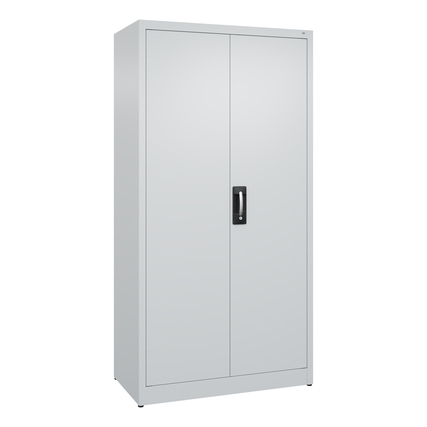 C+P Flügeltürenschrank Acurado 1.000 x 1.950 x 500 mm (B x H x T) 4 Fachböden Stahl Farbe der Front: lichtgrau Farbe des Korpus: lichtgrau