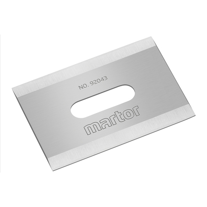 Ersatzklinge aus Metall für Sicherheitsmesser mit vier nutzbaren Schneidkanten.