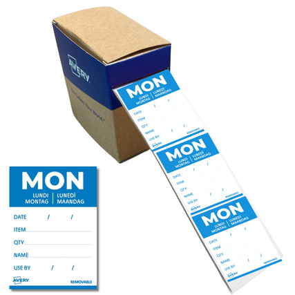 Avery Zweckform Küchenetikett 40 x 56 mm (B x H) Papier blau/weiß
