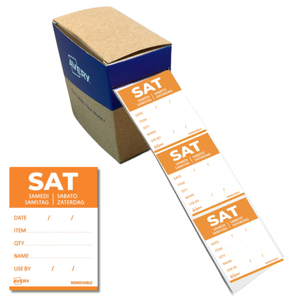 Avery Zweckform Küchenetikett 40 x 56 mm (B x H) Papier orange/weiß