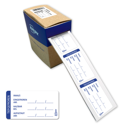Avery Zweckform Tiefkühletikett 65 x 35 mm (B x H) Papier blau/weiß 200 Etik./Rl.