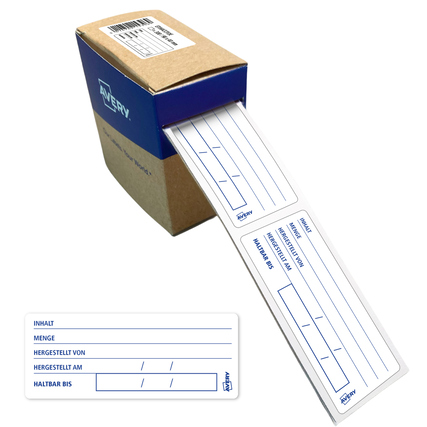 Avery Zweckform Küchenetikett 98 x 40 mm (B x H) Papier blau/weiß