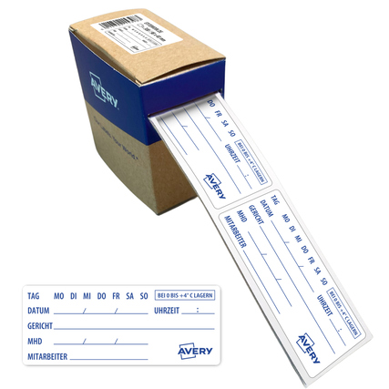 Avery Zweckform Probenetiketten 98 x 40 mm (B x H) Papier blau/weiß 500 Etik./Rl.