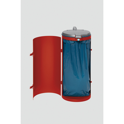 VAR Müllsackständer Kompakt-Junior Müllsäcke bis 120 l 45 x 90 cm (Ø x H) Blech, verzinkt, pulverbeschichtet rot