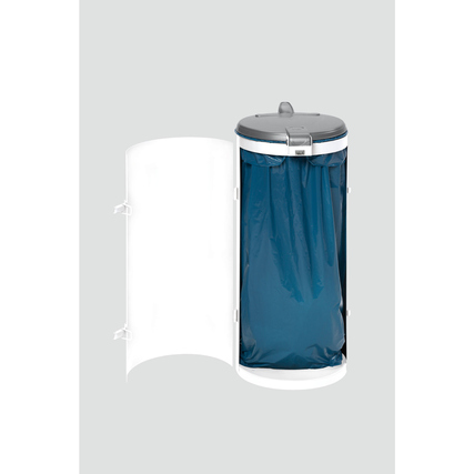 VAR Müllsackständer Kompakt-Junior Müllsäcke bis 120 l 45 x 90 cm (Ø x H) Blech, verzinkt, pulverbeschichtet weiß