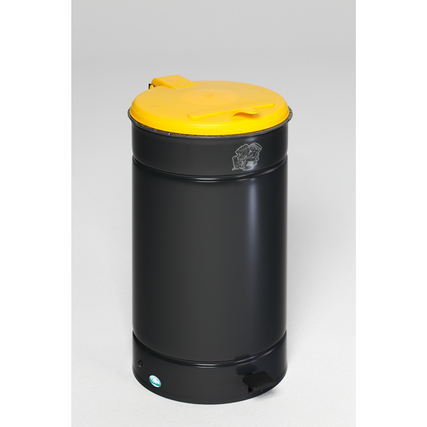 VAR Tretabfalleimer Euro-Pedal 45 x 70 cm (Ø x H) ca. 60l Stahlblech, verzinkt anthrazit