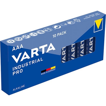 Varta Batterie INDUSTRIAL PRO AAA/Micro LR03 Alkaline 1,5V 1.200 mAh 10 St./Pack.