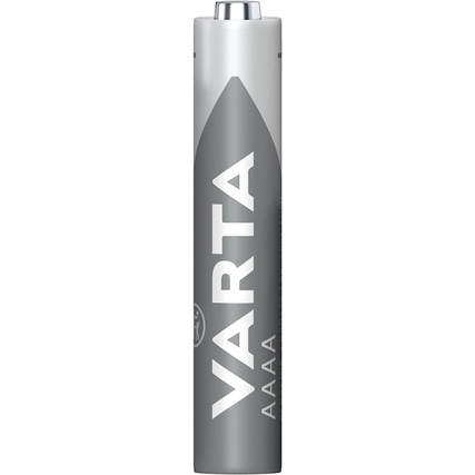 Alkaline-Batterie AAAA in silberner Verpackung mit dem Schriftzug "VARTA".