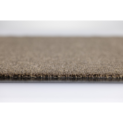 Schmutzfangmatte in walnussbraun mit weicher Flordefinition und umlaufendem Rand.