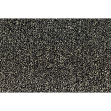 Kohlengraue Schmutzfangmatte mit weichem Flor und umlaufendem Rand.