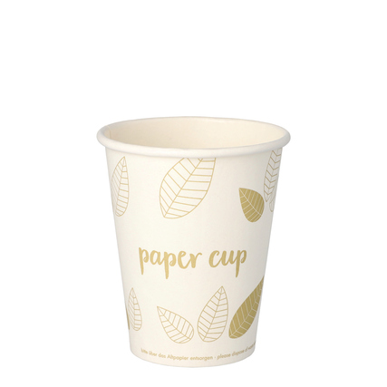 PAPSTAR Trinkbecher pure Einweg 200ml Pappe weiß/creme paper cup 50 St./Pack.