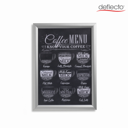 Deflecto® Bilderwechselrahmen 32,6 x 45 x 1,5 cm (B x H x T) DIN A3 Aluminium, eloxiert silber