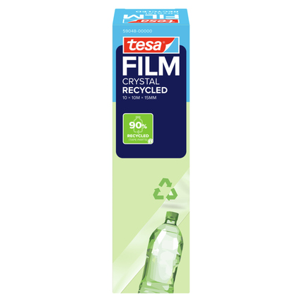 tesa® Klebefilm CRYSTAL RECYCLED 15 mm x 10 m (B x L) einseitig klebend ohne Lösungsmittel Acrylat transparent 10 St./Pack.