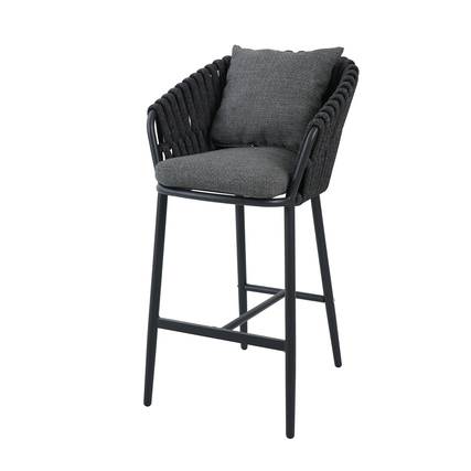 BEST Barhocker Torino 76cm Olefin/Polyester/Schaumstoff anthrazit 4 St./Pack.