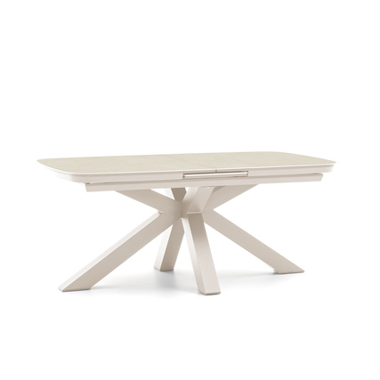 BEST Gartentisch Torino 180/220 x 76 x 100 cm (B x H x T) Hochdrucklaminat sand