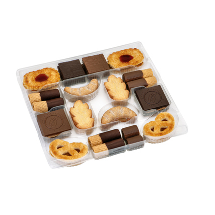 Bahlsen Gebäckmischung Favourite Collection XL in stilvoller Verpackung mit verschiedenen Gebäcken.