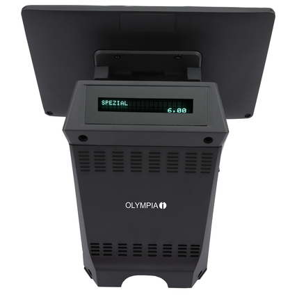 Registrierkasse T215K mit grafischem Display und Platz für 5.000 Tische, Zimmer und Kunden.