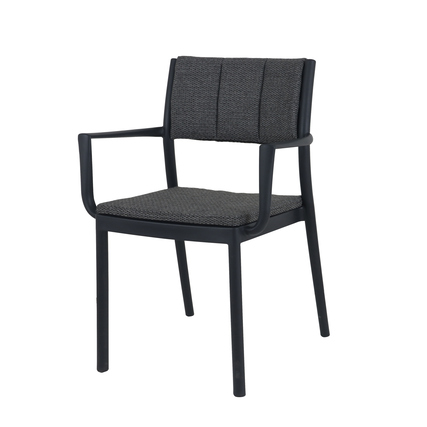 FEROS Gartenstuhl Rocco 59,7 x 82,9 x 52 cm (B x H x T) Polypropylen schwarz 4 St./Pack.